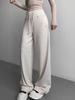 AL Women's Velvet Wide-Leg Sweatpants - Casual, Loose, and Comfortable for Spring & Autumn