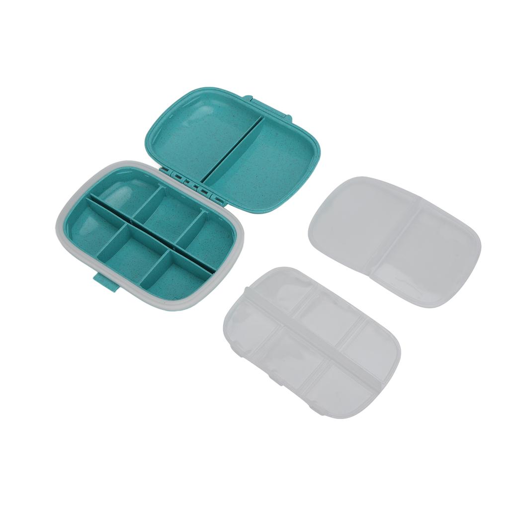 Resepillerfodral Portabel 8 Fack Medicinorganisatör Liten Daglig Piller Vitaminbehållare