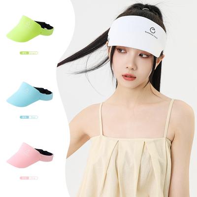 New Ice Silk Empty Top Hat, Adjustable Sunscreen Hat, Women's Outdoor Sports Hat, Sunshade Sun Hat