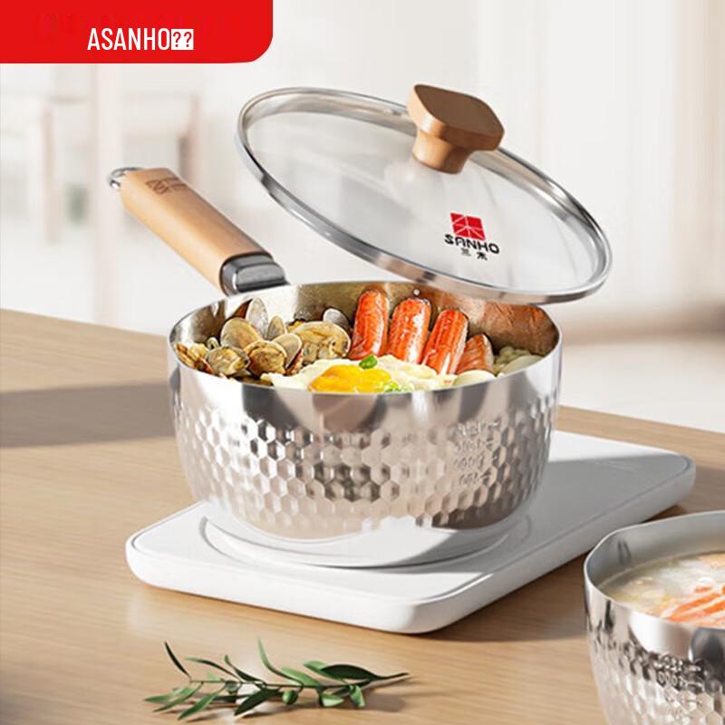 Sanhe 20cm Food-Grade 304 Stainless Steel Anti-Scorch Pot