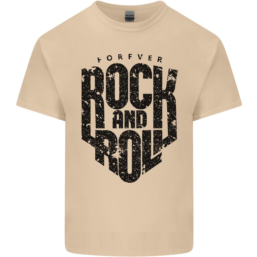 Forever Rock and Roll Music Unisexs Light Cotton TShirt