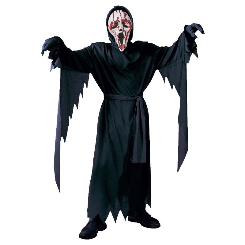 Scream Horror Cosplay Costume with Scary Knife for Kids & Adults