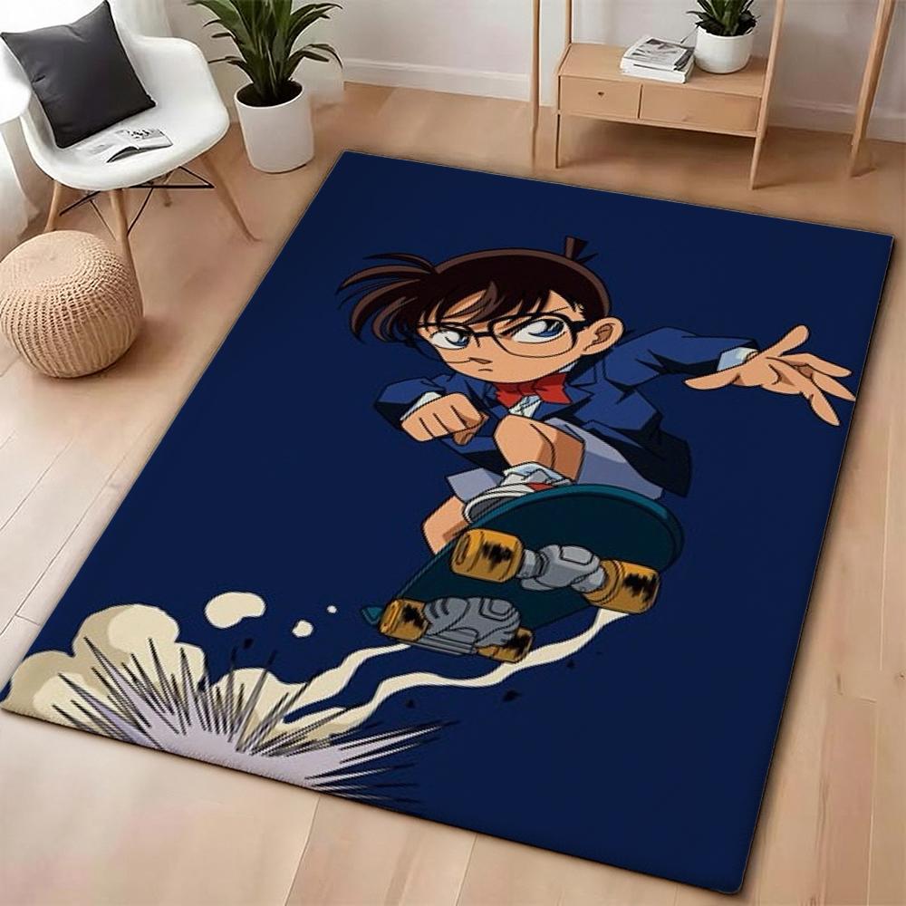 Anime Detective Action Indoor Rug Soft Texture Nonslip Carpet For Girls Bedroom Play Area Home Decor Halloween Gift