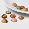 4-14MM 10pcs/lot Round Natural Stone Cabochon Beads Loose Gem Cabochon DIY Ring Pendants Necklace Accessories Needlework