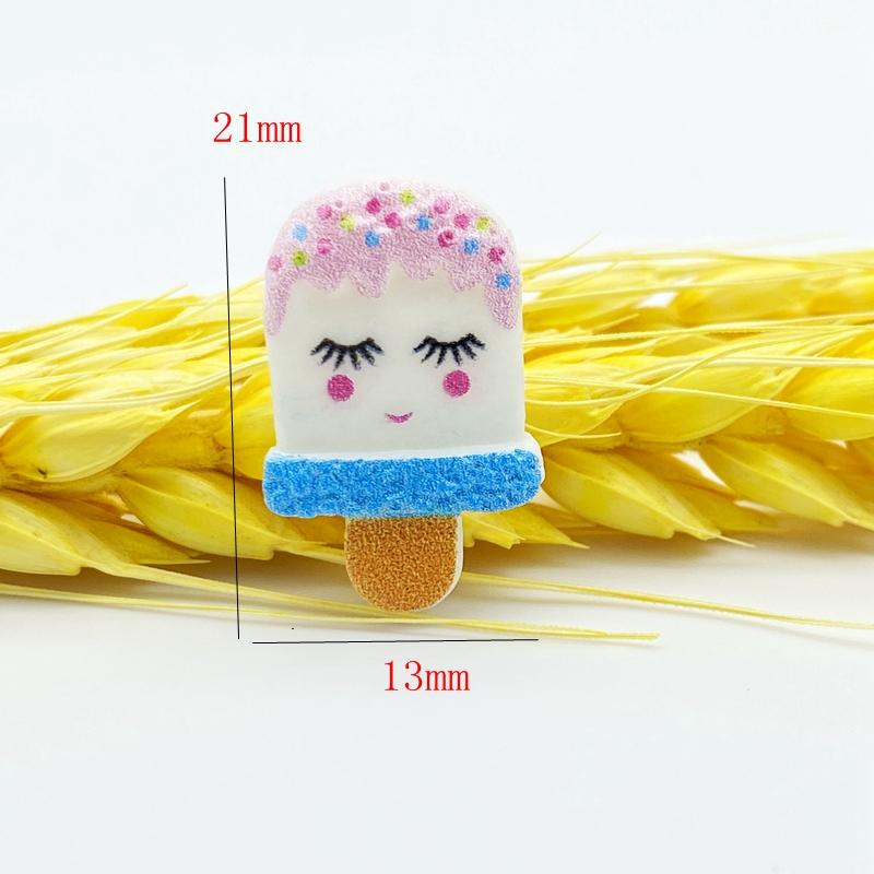 20Pcs Cute Mini Cake Ice Cream Popsicle Flat Back Resin Cabochons Scrapbooking DIY Jewelry Craft Decoration Accessories G31
