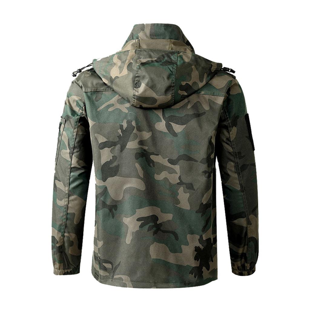 Men's  Jacket Suit  Men's Workwear  Wear Resistant Camouflage Suit  Hooded Training Suit  Mountaineering Outdoor Suit