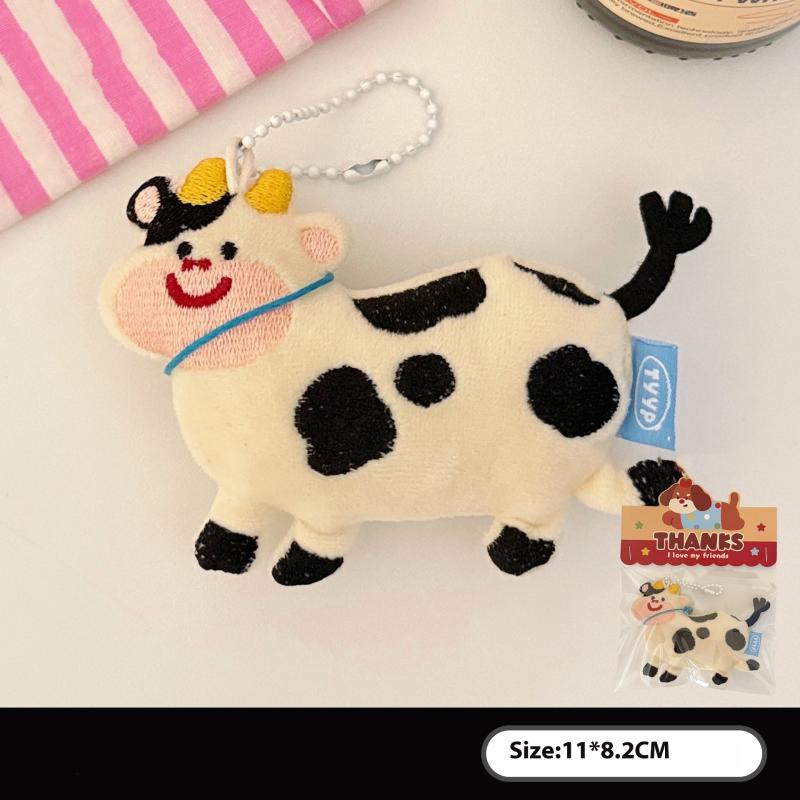 Kawaii Cartoon Plush Animal Doll Pendant Keychain Backpack Hangings Pendant Decoration Cartoon Plush Stuffed Doll Toy Gift
