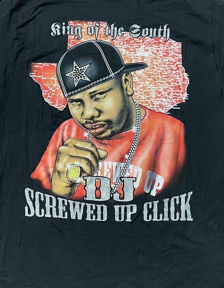 DJ SCREW Screwed Up Click TShirt Classic Black Mens Unisex T-Shirt L