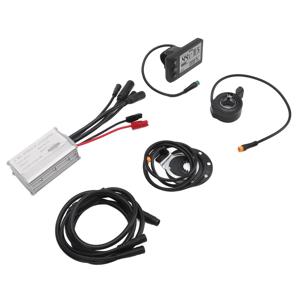 Electric Bike Motor Controller 15A Common Speed Controller 36V 48V with S866 Panel 1 To 2 Cable Fully Waterproof Kit
