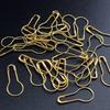 30pcs Small Safety Pins 22mm Gourd Shaped Gold Color Iron Pins DIY Knitting Crocheting Tools