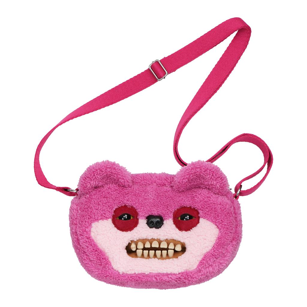 Jucării de Pluș Monstru cu Dinți Strâmbi Geantă de Umăr Ciudat cu Ochi Mari McStinkles Pisică Pluș Geantă Crossbody Cadouri