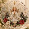 Holiday Window Hanging Decor Christmas Faux Pearl Painting Suncatcher Kit, 3D Nativity/Santa Claus/Bird/Tree Creative Handcrafts Beads Art Craft,