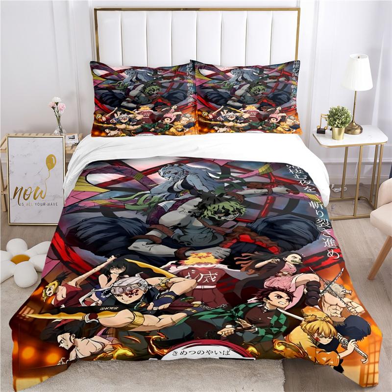 Anime D-Demon-Sla Cartoon All Season Duvet Cover comforter Bedding set Soft Quilt Cover and Pillowcases Single/Double/Queen/King