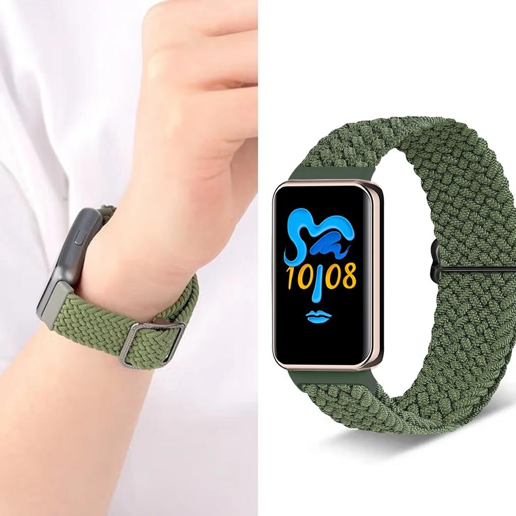 Elastic Nylon Solo Strap for Honor Band 9 Bracelet Women Men Loop Braided Wristband With Metal Clasp for Honor Band 10 Correa