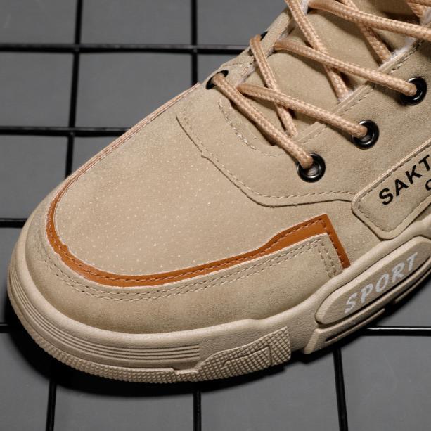 Snow Boots Men's Shoes Winter Plush Warm Cotton Shoes Casual Trend High-top Mountaineering Boots