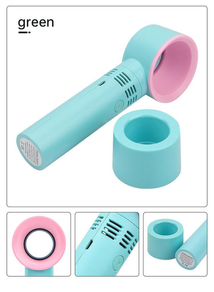 USB Rechargeable Bladeless Mini Handheld Fan for Eyelash Extensions & Beauty
