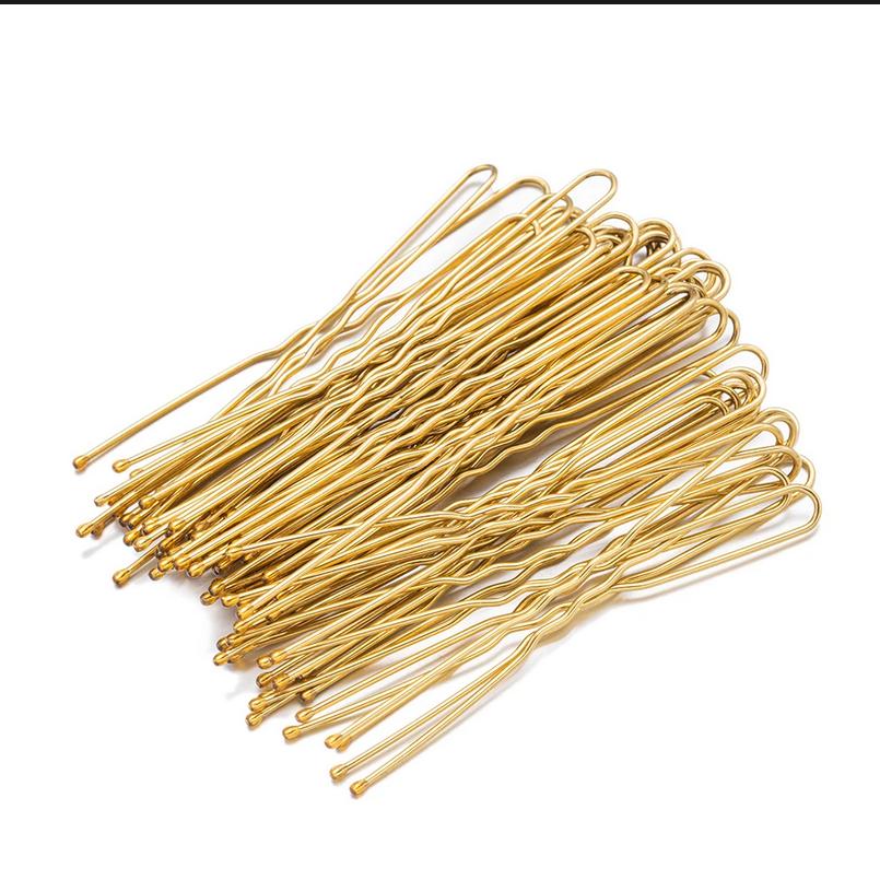 50PCS U Shaped Alloy Hairpins Waved Hair Clips Metal Black Bobby Pins Barrettes Bridal Hairstyle Tools Hairpin  Gifts