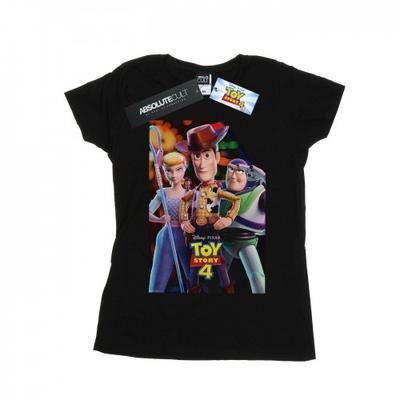 Womens/Ladies Toy Story 4 Buzz Woody And Bo Peep Poster Cotton T-Shirt
