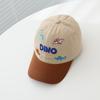 Korean Style Children's Embroidered Dino Baseball Cap – Spring New Arrival, Sun Protection for Boys & Girls.