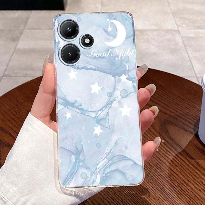 For Infinix Hot 30i 30 Play NFC Hot30 4G 5G Fundas Clear Silicone Soft TPU Jelly Back Cover Cute Rabbit Cat Dinasaur Phone Case