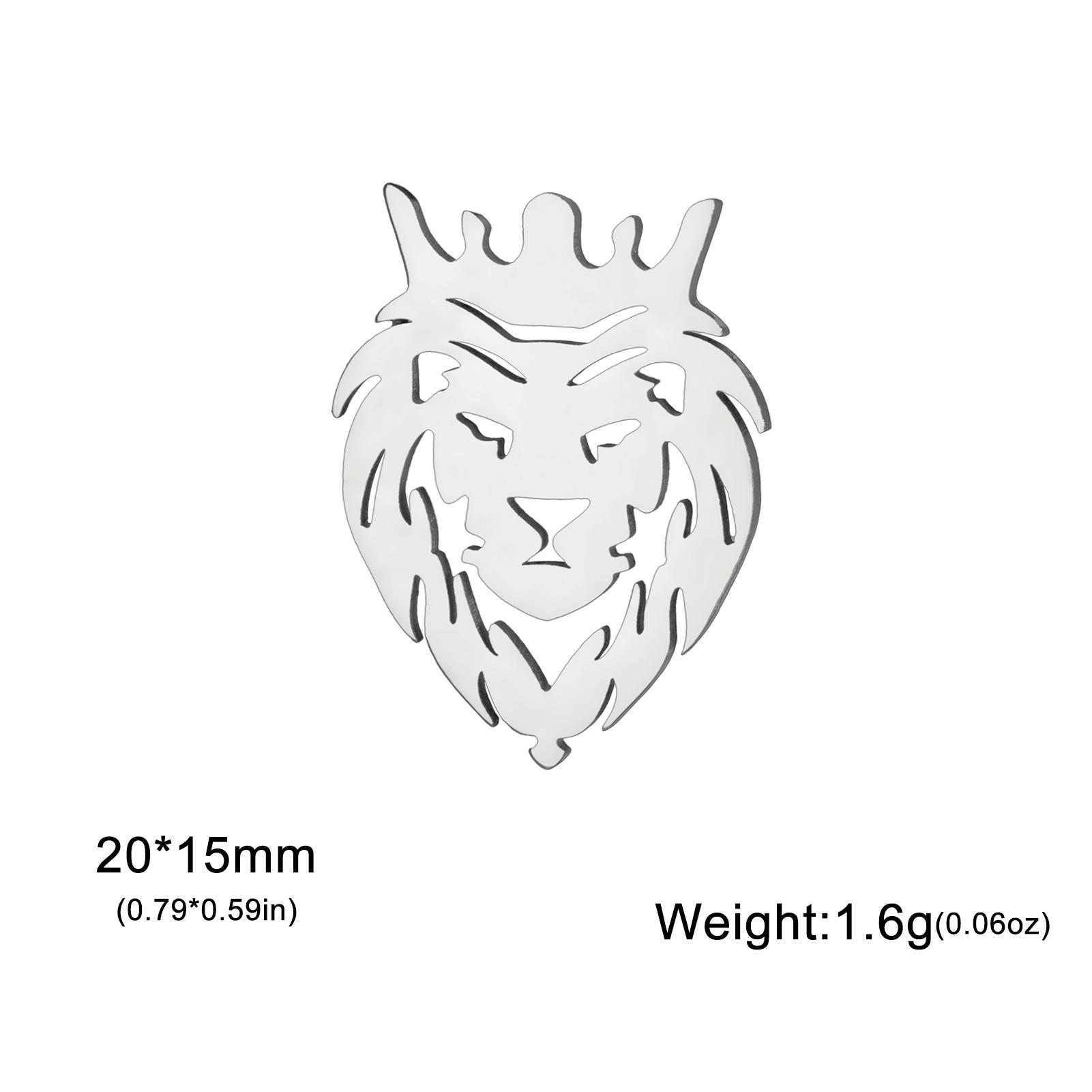 

Teamer Crown Lion Pin Brooch Stainless Steel Wild Animal Suit Clothing Brooch for Men Women Exquisite Punk Accessories Gift