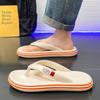 Fashion Men's Cushioned Flip-Flops Breathable Thong Sandals with Soft Sole for Home/Summer Non-Slip Indoor/Outdoor Casual Slippers
