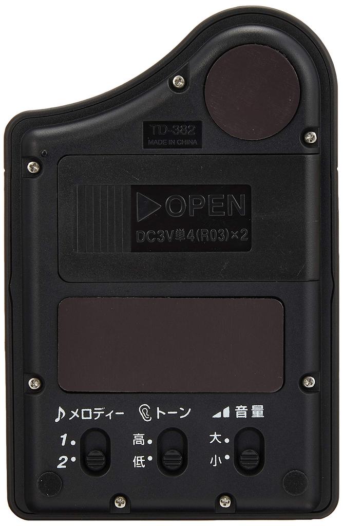 Tanita Study Timer with and BK Magnet, Melody, Notifications, Black, TD-382