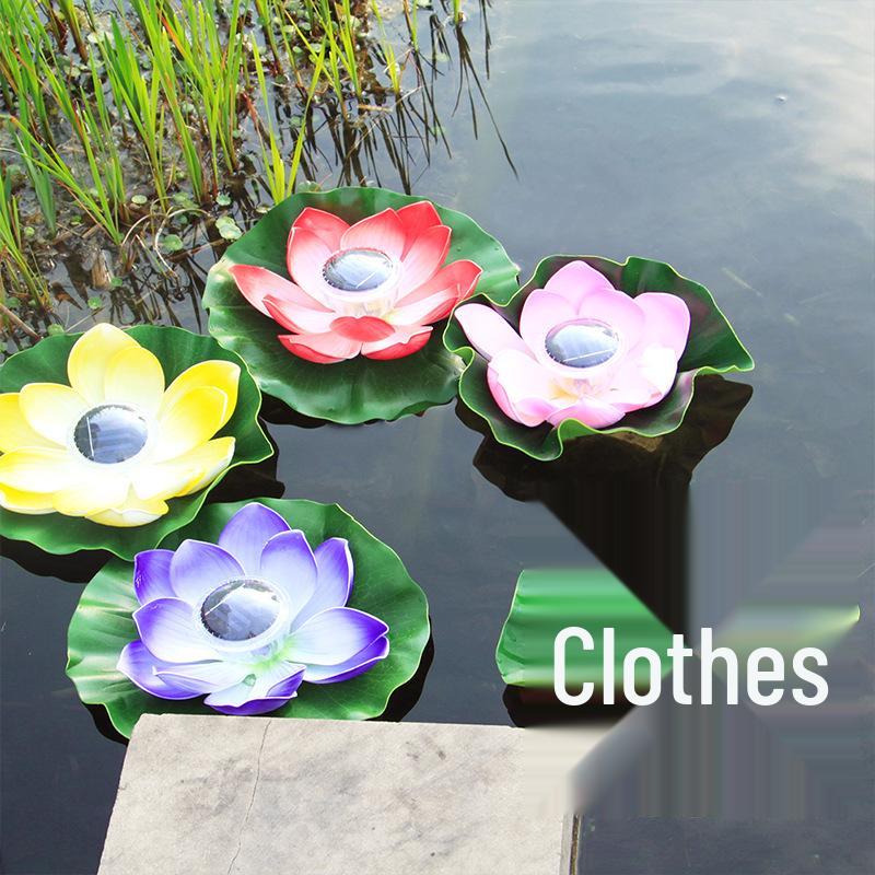 Solar Lotus Floating Pond Lamp - Waterproof Garden Wishing Light