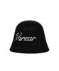Bajal New Wave Punched Knit Bucket Hat Black