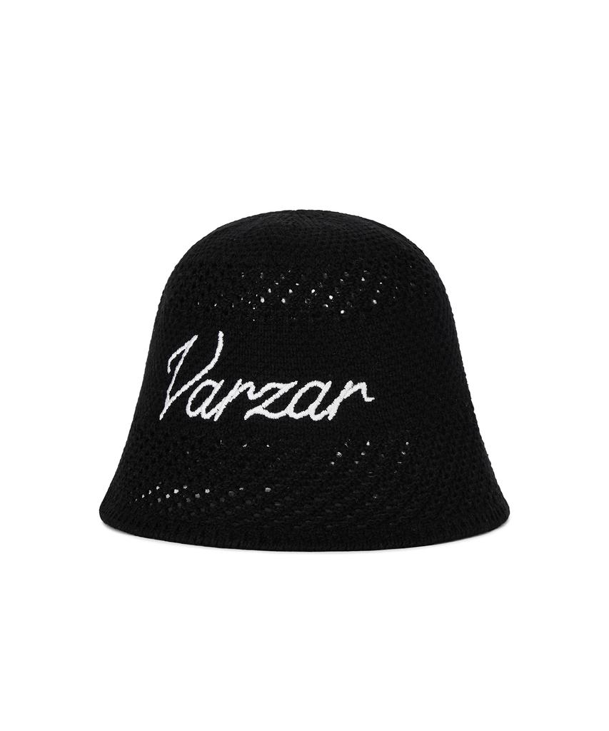 Bajal New Wave Punched Knit Bucket Hat Black