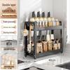 Countertop Kitchen Storage Rack for Spices and Sauces - Organize Oil, Salt, Vinegar, and Soy Sauce