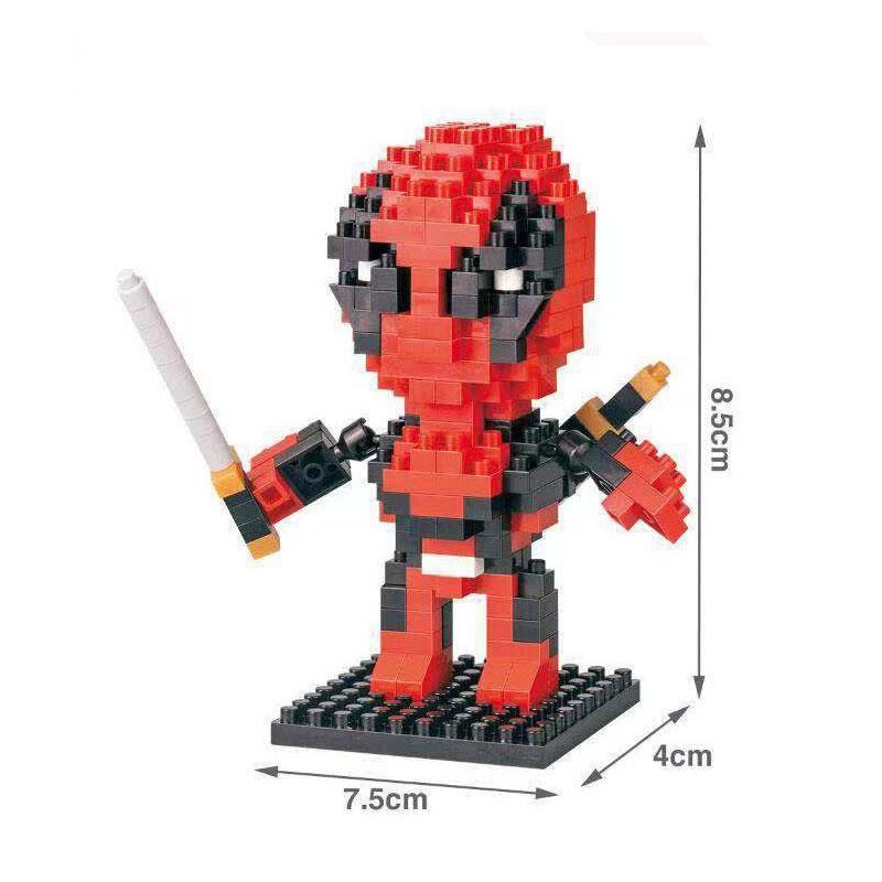 

DIY Heroes Blocks Tiny Cartoon Mini Construction Brick Deadpool Anime Assemble Action Model Dolls Playthings great for daily use