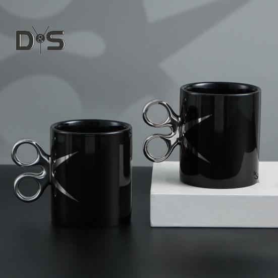 Saksehåndtak Keramikkkopp 350 ml Nyhet Frisør Frisør Te Kaffekrus Gave Fargerik Glasur Håndverkskopp