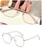Korean Retro Metal Frame Square Row Men's and Women's Anti-blue Light/anti-radiation Glasses