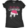 Womens FA La La Lamingo Tshirt Funny Christmas Santa Hat Flamingo Tee
