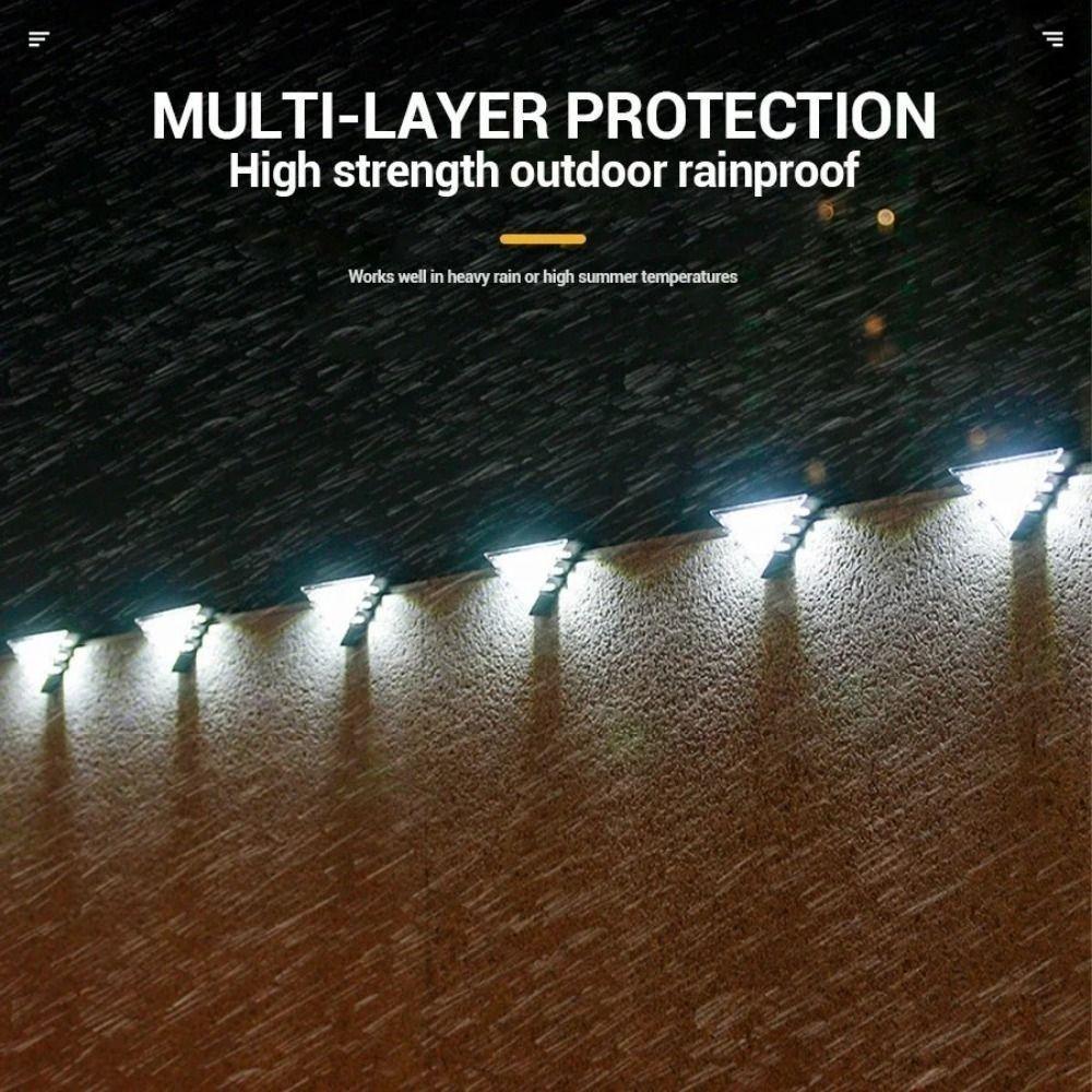 Solar Powered Stair Lamp White/Warm Light Landscape Light Easy Installation Deck Lights  Villa