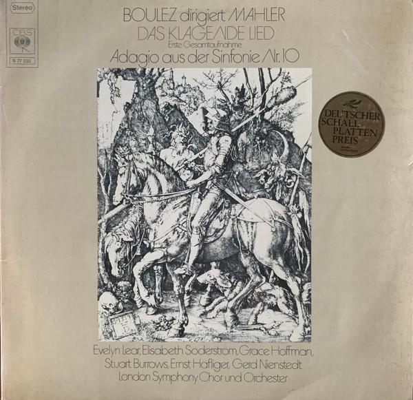 

LP Record GUSTAV MAHLER PIERRE BOULEZ LON Das Klagende Lied Symphonie No 10 S72865 CBS 1970 Germany Classical Used