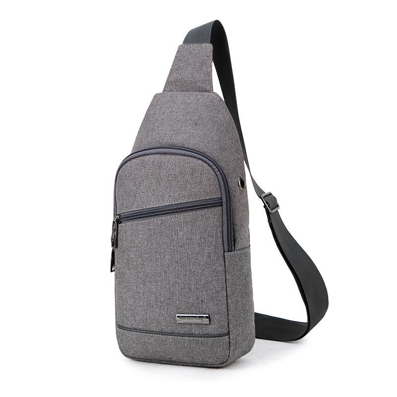 

Men s Crossbody Bag Lightweight and Fashionable Business Oxford Cloth Small Chest Bag with Adjustable Shoulder Strap сірий колір