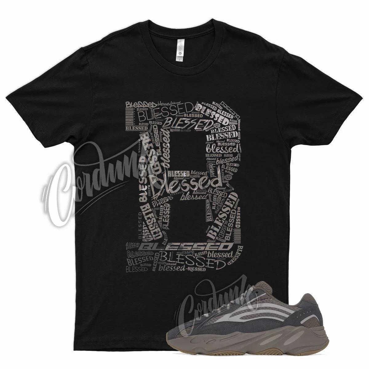 Black BLESSED T Shirt for YZ Boost 700 V2 Mauve 350 380 500 L