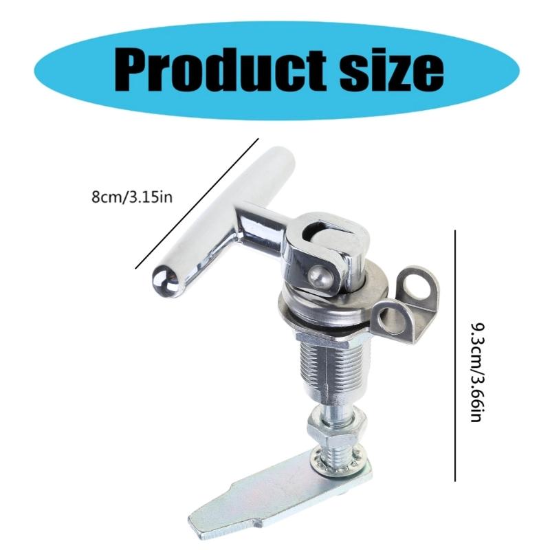 Secure Foldable T Handle Latchs Trailer Toolbox Drawer Cabinet Door Lock Accessories for Indoor Shop Office Door Locking