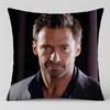 Celebrity Hugh Jackman Cushion Cover Short Plush Cushion Cover Double Sided Print Washable Sofa Pillowcase Home Decor Gift
