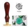 1 Pc Alphabet Pattern Wax Seal Stamps Retro Happy Birthday Antique Wooden Sealing Scrapbooking Wedding Decoration