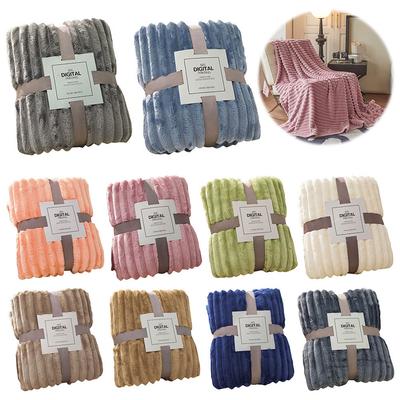 Cozy Plush Blanket Solid Color Faux Fur Throw Blanket Thickened Fleece Blanket Soft Nap Blankets for Couch Sofa