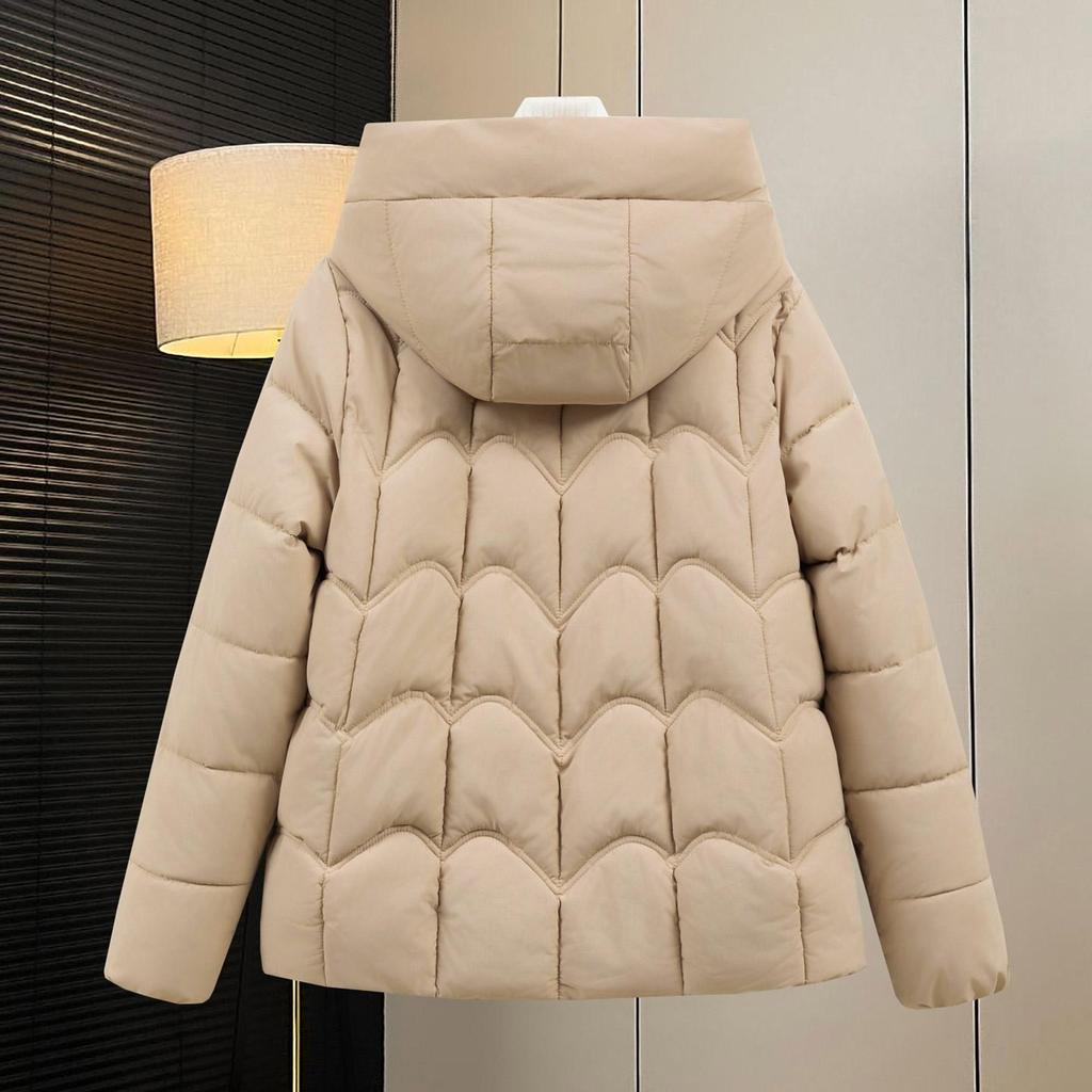 Autumn Winter Thicken Warm Parka Women Casual Sweety Solid Color Big Pocket Loose Hooded Coat Jackets Outwear