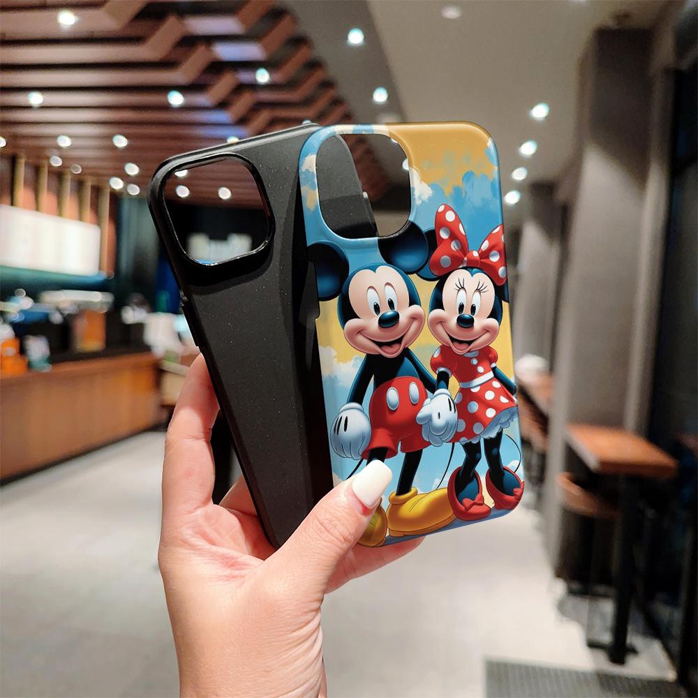 Disney phone case, double-layer protective cover, suitable for iPhone X/XS/SE/7/8/11/12/13/14/15/16/17 Pro Max Plus