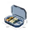 6 Grids Pill Storage Box Travel Medicines Storage Box Drug Separation Mini Portable Organizer Container With Seal Ring