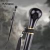Black Round Wooden Traditional Fashion Walking Stick Decorative Cospaly Party Wood Walking Cane Halloween Mace Wand Crosier 95cm
