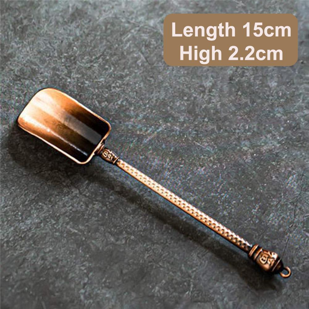 New Copper Alloy Matcha Spoon Traditional Heat-Resistant Japanese Chashaku Measuring Spoon Tea Ceremony