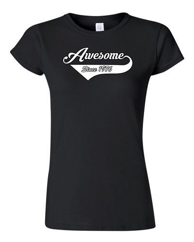 Junior Awesome Since 1976 With Tail Happy Birthday Gifts Funny DT T-Shirt Tee Unisex T-Shirt XXXXL