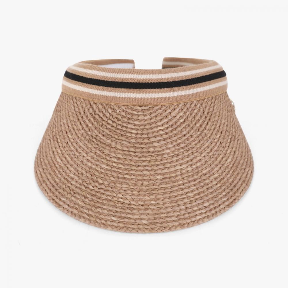 Helen Kaminski Bianka Black Stripe Sun Cap Hat50265